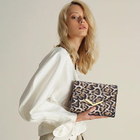 Faux Leather Envelope Clutch