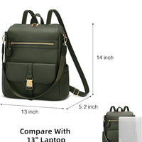 Anti-Theft Leather Backpack (Black)