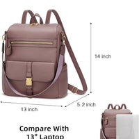 Anti-Theft Leather Backpack (Black)