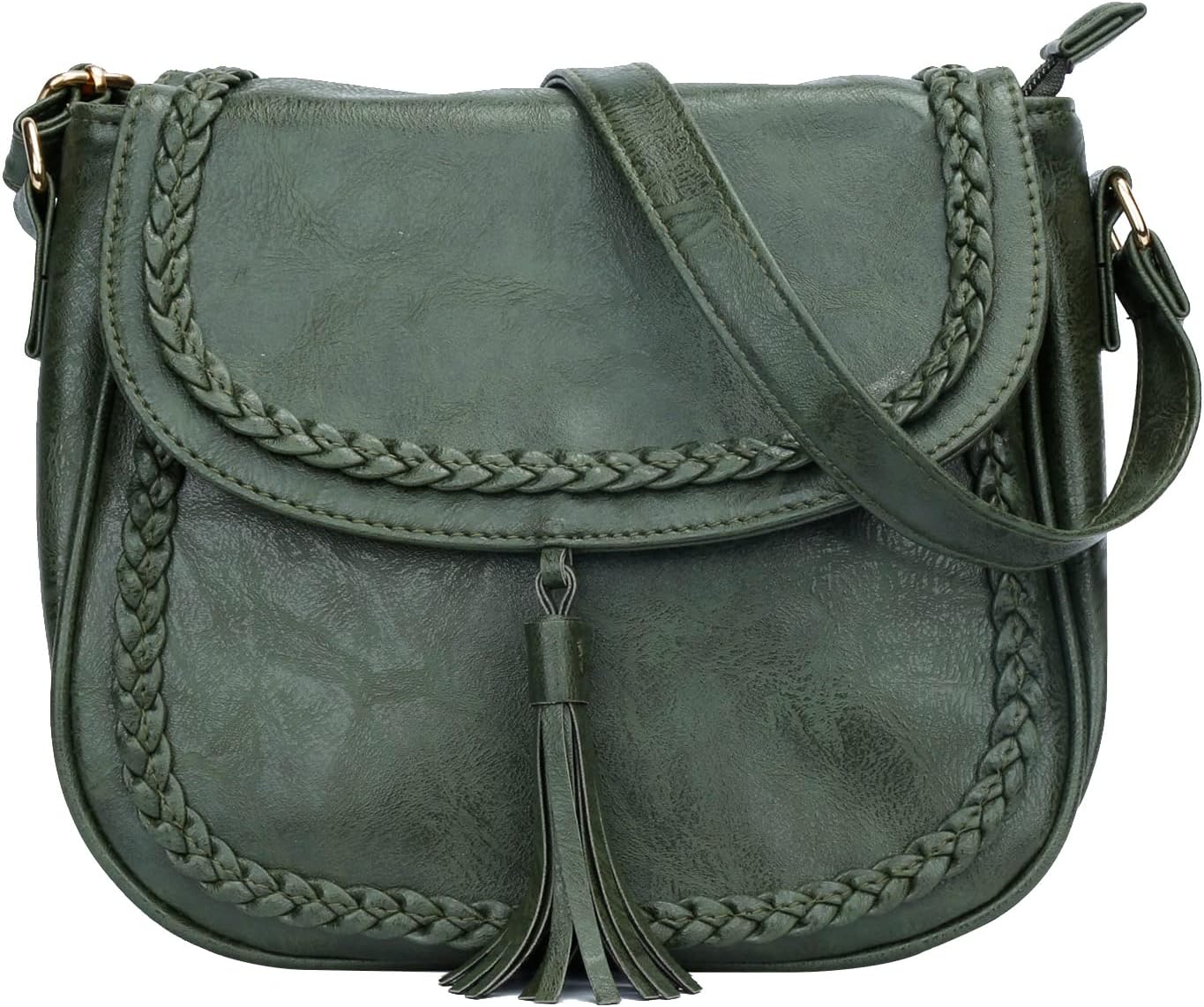 Tassel Flap Saddle Crossbody Bag