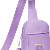 Girls Initial Sling Crossbody Bag