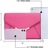Faux Leather Envelope Clutch