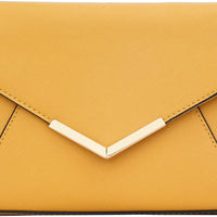Faux Leather Envelope Clutch