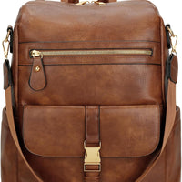 Anti-Theft Leather Backpack (Black)