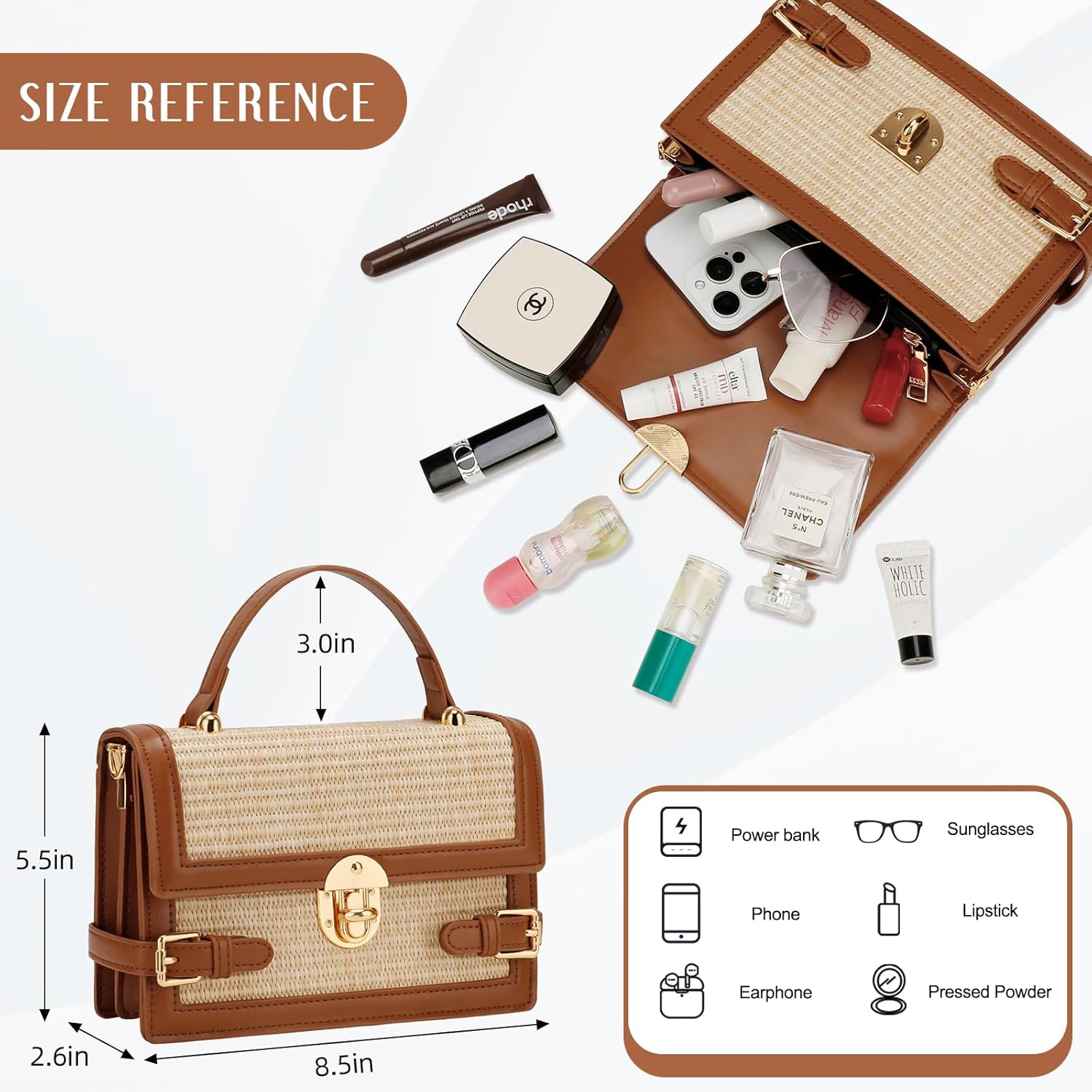 Straw Beach Shoulder & Clutch Bag