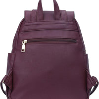 Quilted Leather Backpack Purse