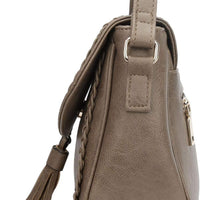 Tassel Flap Saddle Crossbody Bag