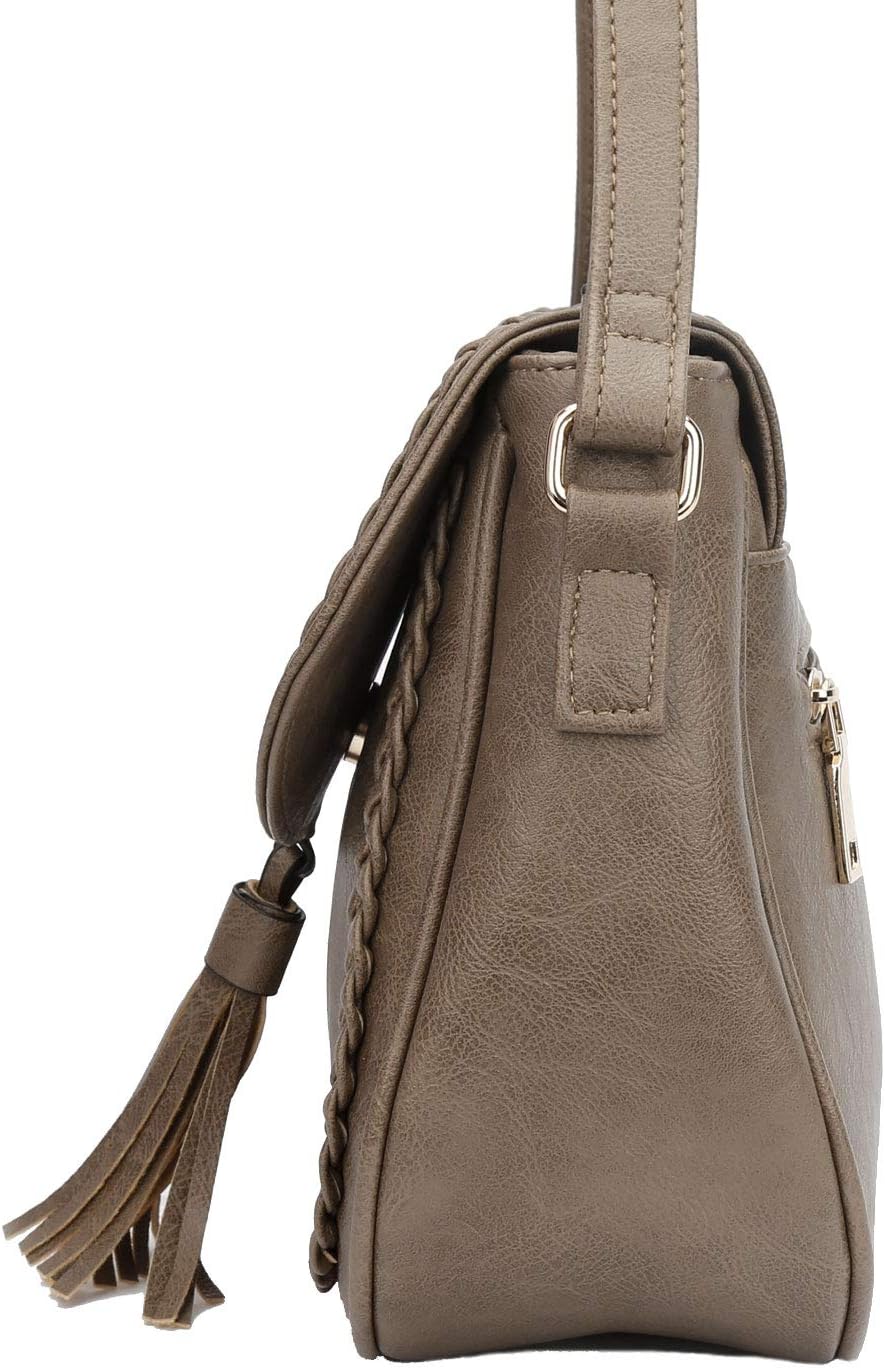 Tassel Flap Saddle Crossbody Bag
