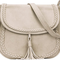 Tassel Flap Saddle Crossbody Bag