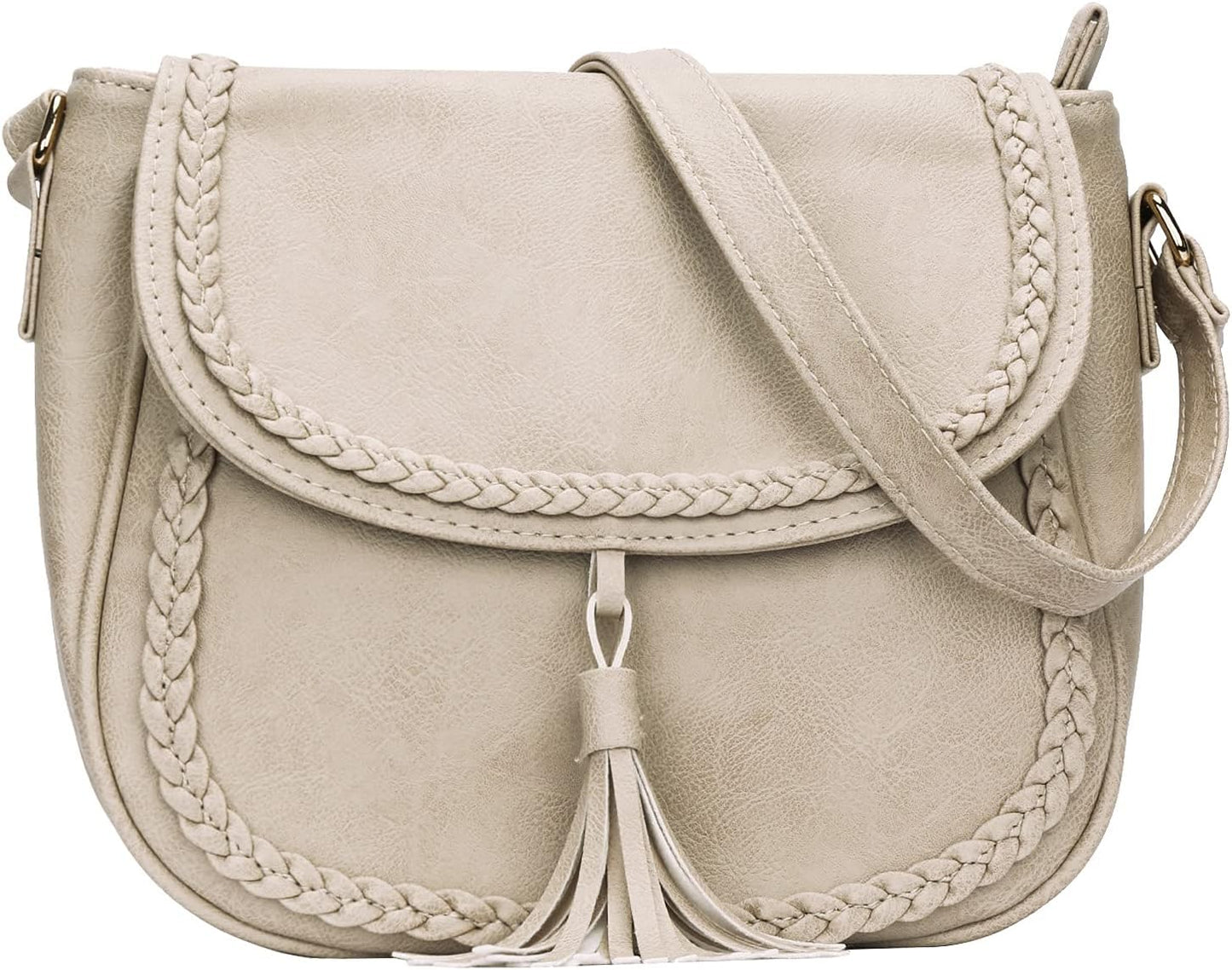 Tassel Flap Saddle Crossbody Bag