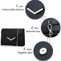 Faux Leather Envelope Clutch