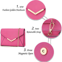 Faux Leather Envelope Clutch