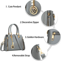 Vegan Leather Satchel Handbag