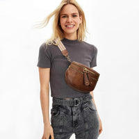 Trendy Leather Sling Crossbody Bag