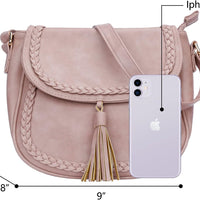 Tassel Flap Saddle Crossbody Bag