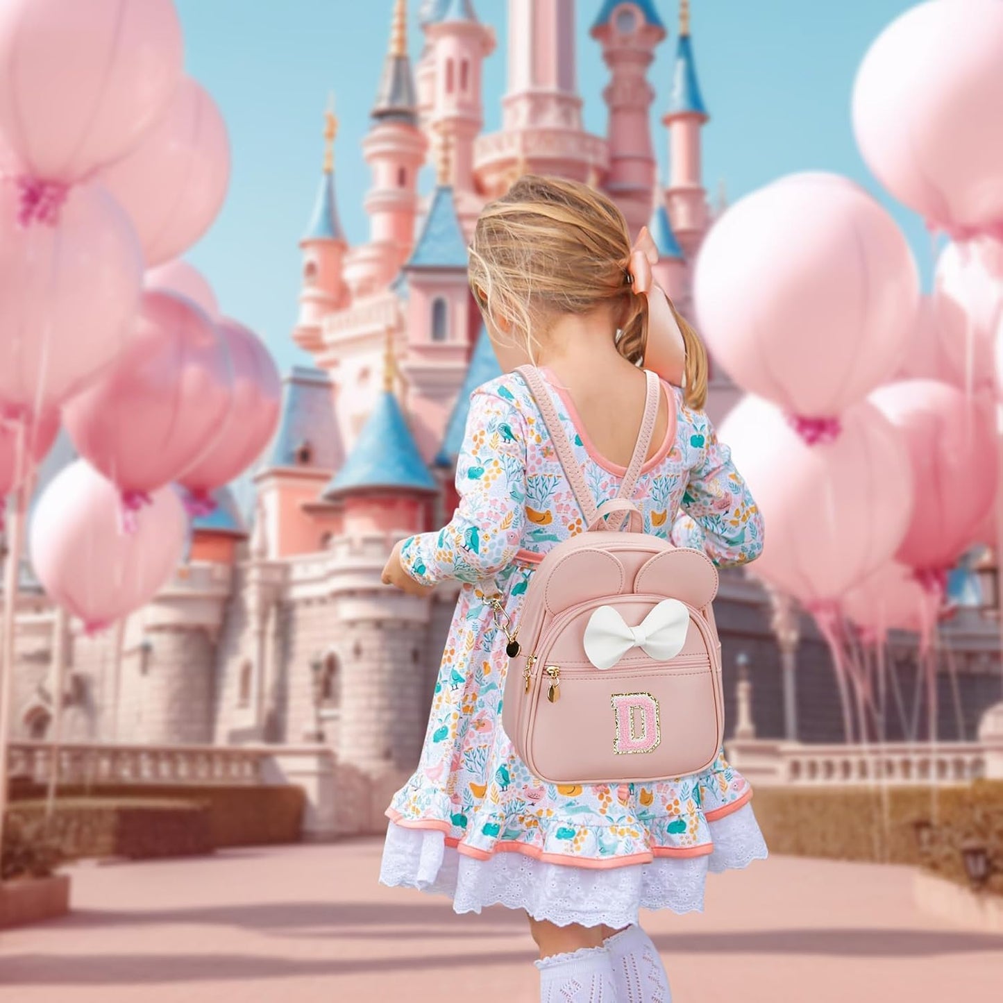 Girls Initial Mini Backpack