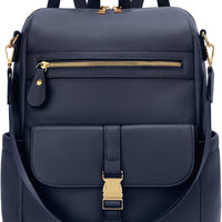 Anti-Theft Leather Backpack (Black)