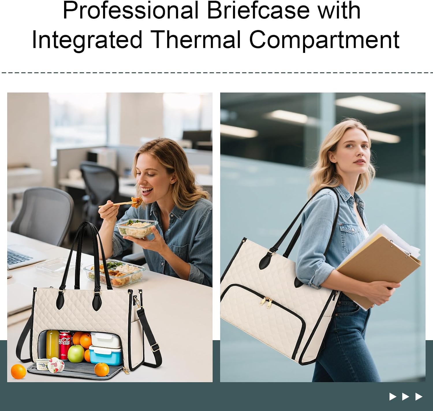 2-in-1 Laptop & Lunch Tote (Black)