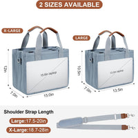 Canvas Crossbody Tote with Pockets