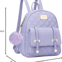 Quilted Mini Backpack Purse (White)