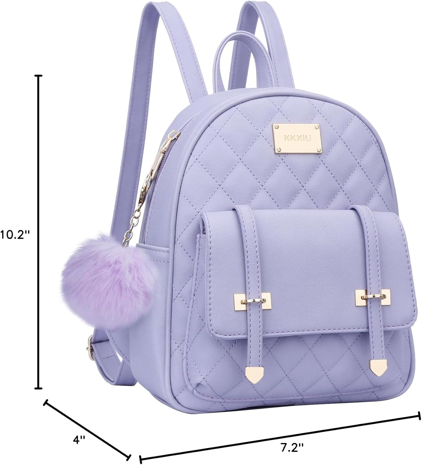 Quilted Mini Backpack Purse (White)