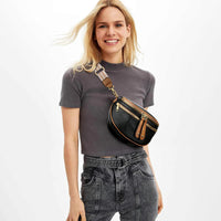 Trendy Leather Sling Crossbody Bag