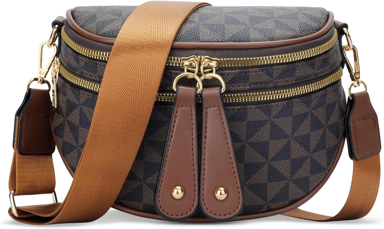 Trendy Leather Sling Crossbody Bag