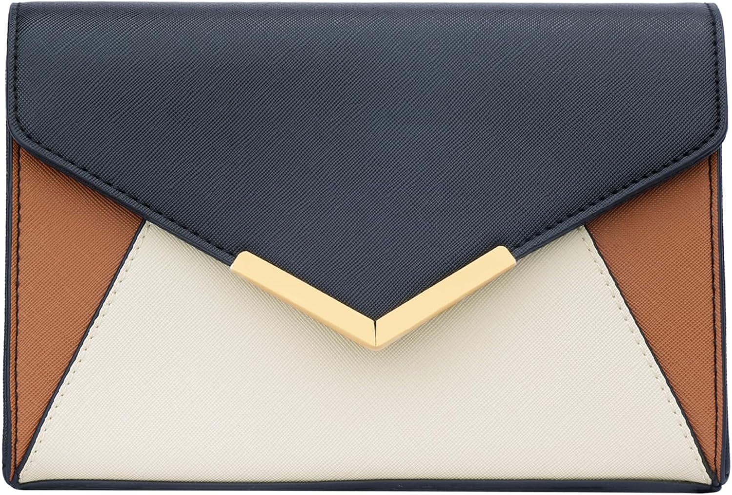Faux Leather Envelope Clutch
