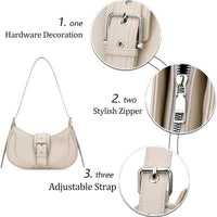 Retro Crescent Hobo Shoulder Bag