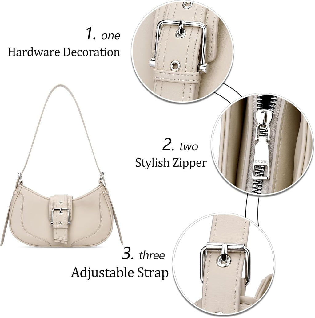Retro Crescent Hobo Shoulder Bag