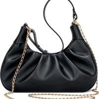 Crescent Ruched Shoulder Bag