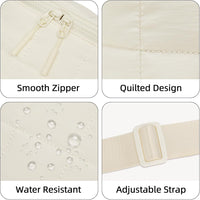 Quilted Puffer Sling Fanny Pack (Black)