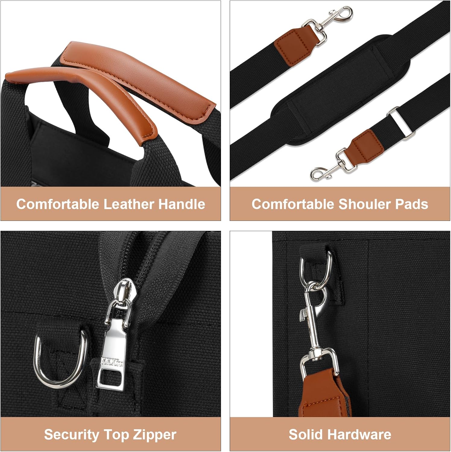 Large Canvas Tote Crossbody Bag