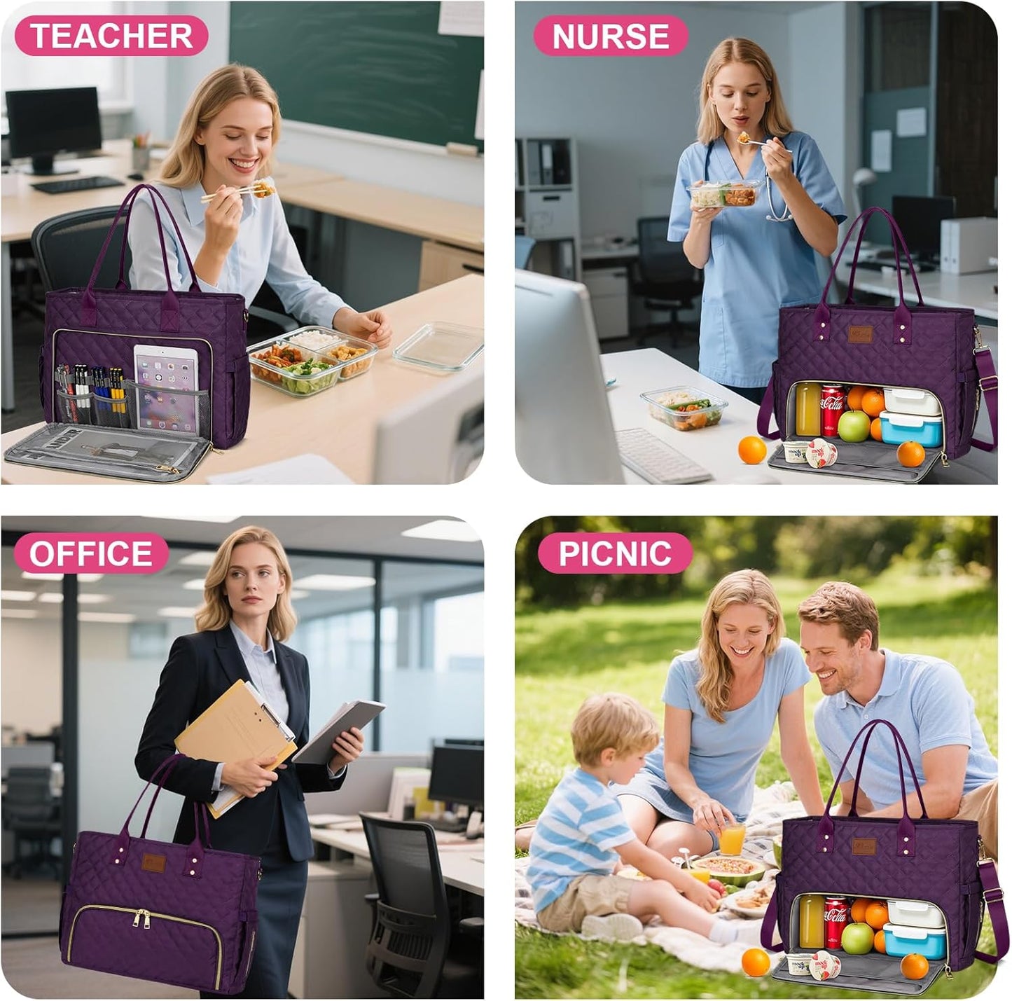 Laptop Tote with Lunch Pocket