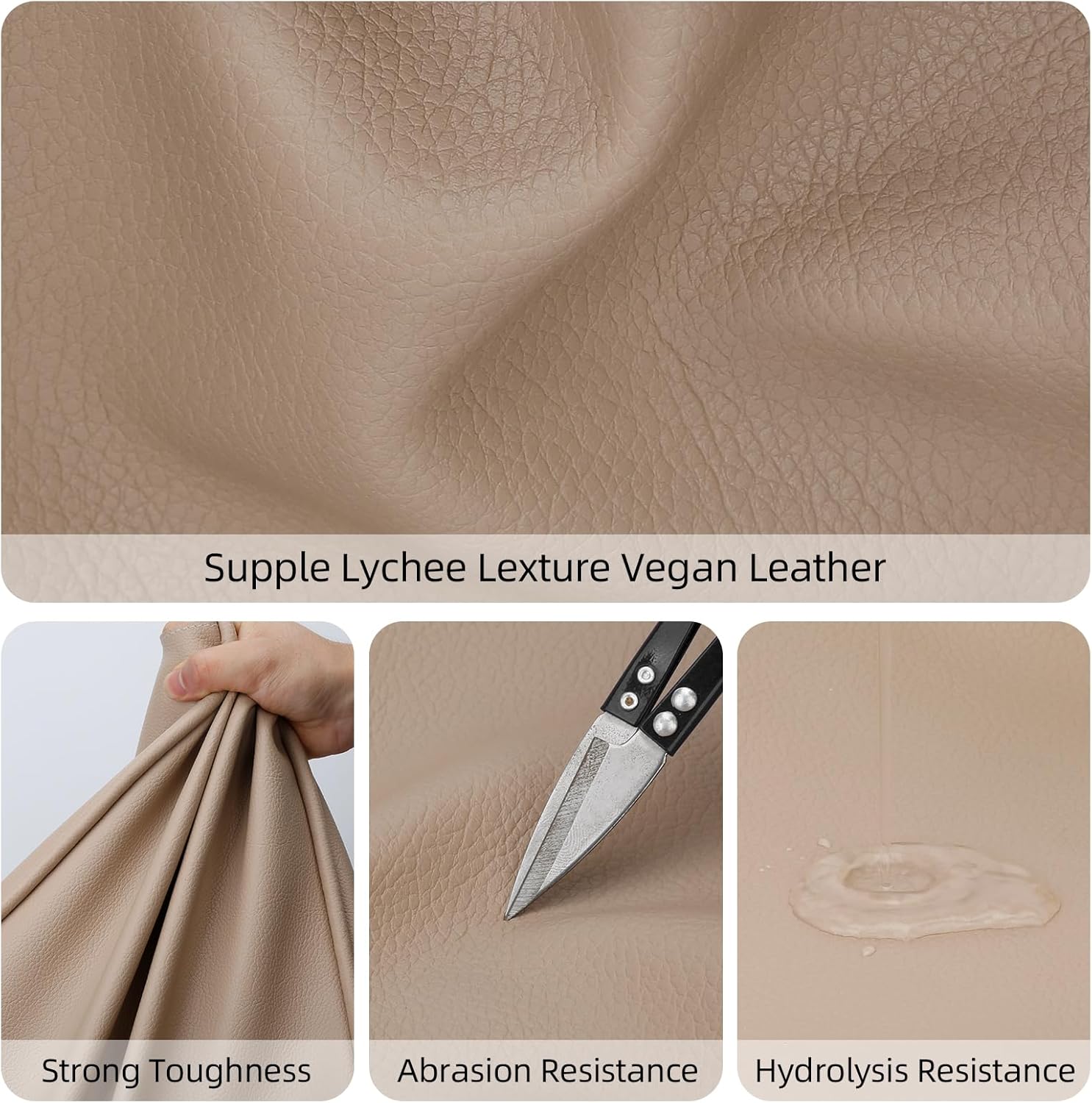 Large Vegan Leather Tote Bag