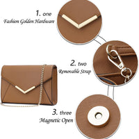 Faux Leather Envelope Clutch