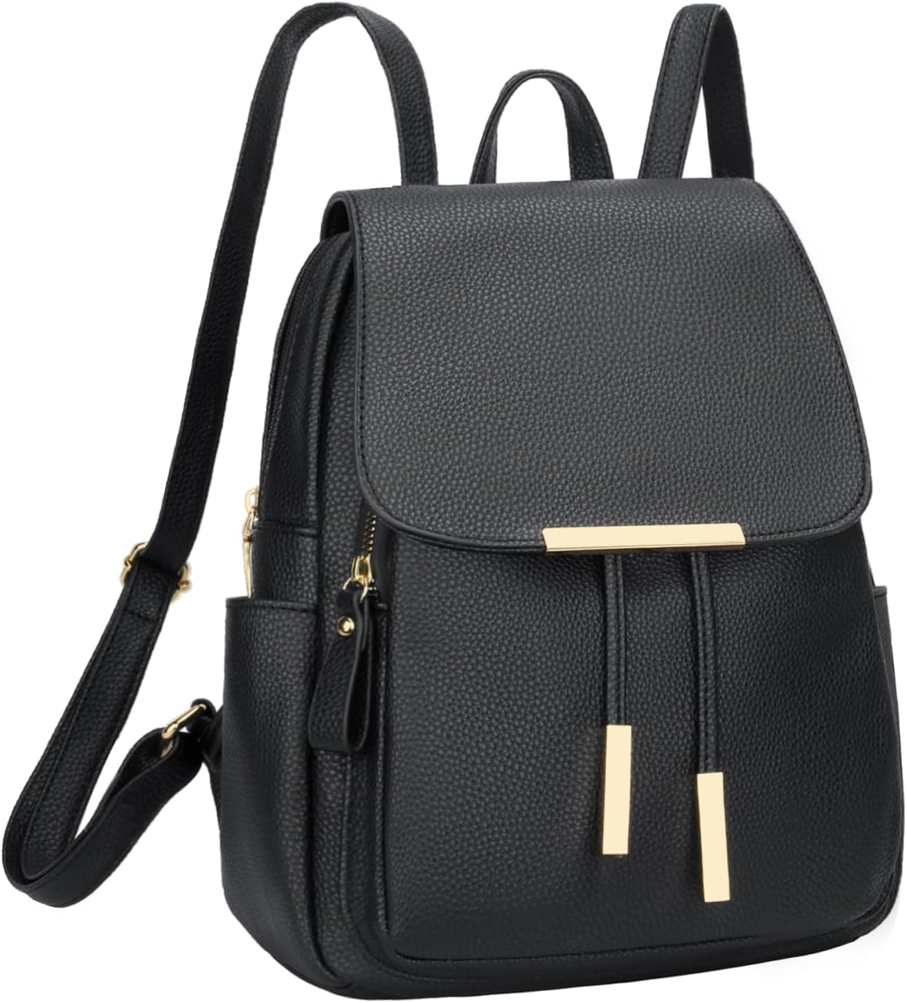 Quilted Leather Backpack Purse