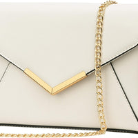 Faux Leather Envelope Clutch