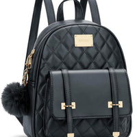 Quilted Mini Backpack Purse (White)