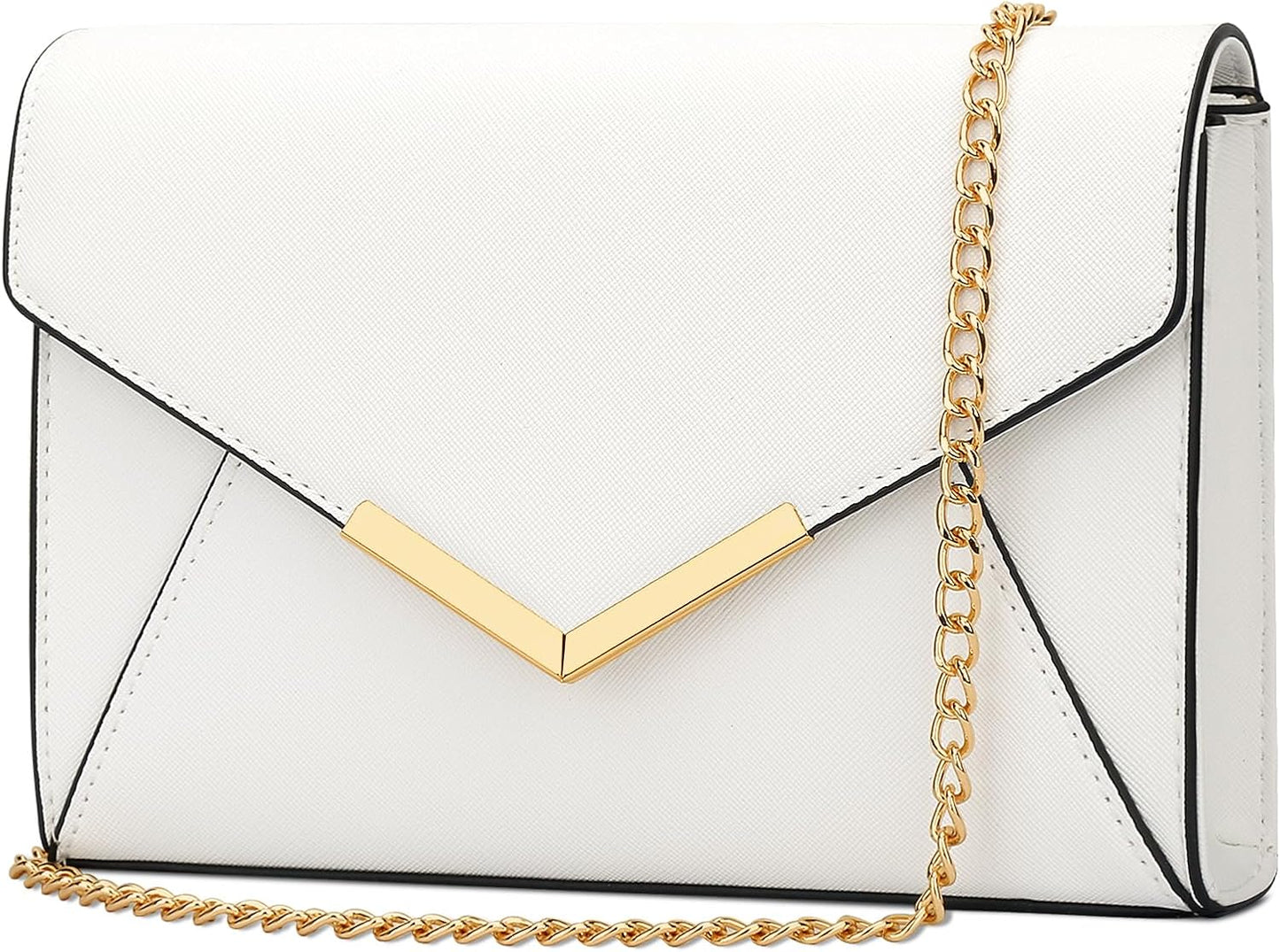 Faux Leather Envelope Clutch