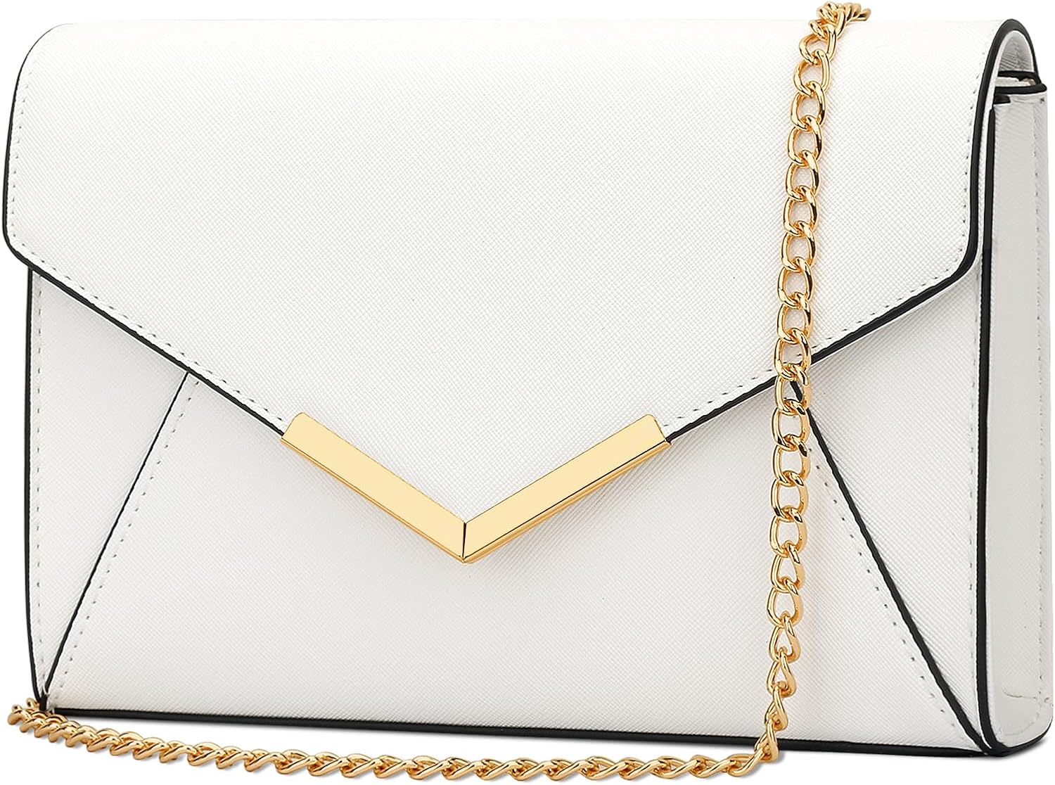 Faux Leather Envelope Clutch