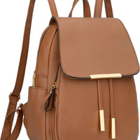 Quilted Leather Backpack Purse