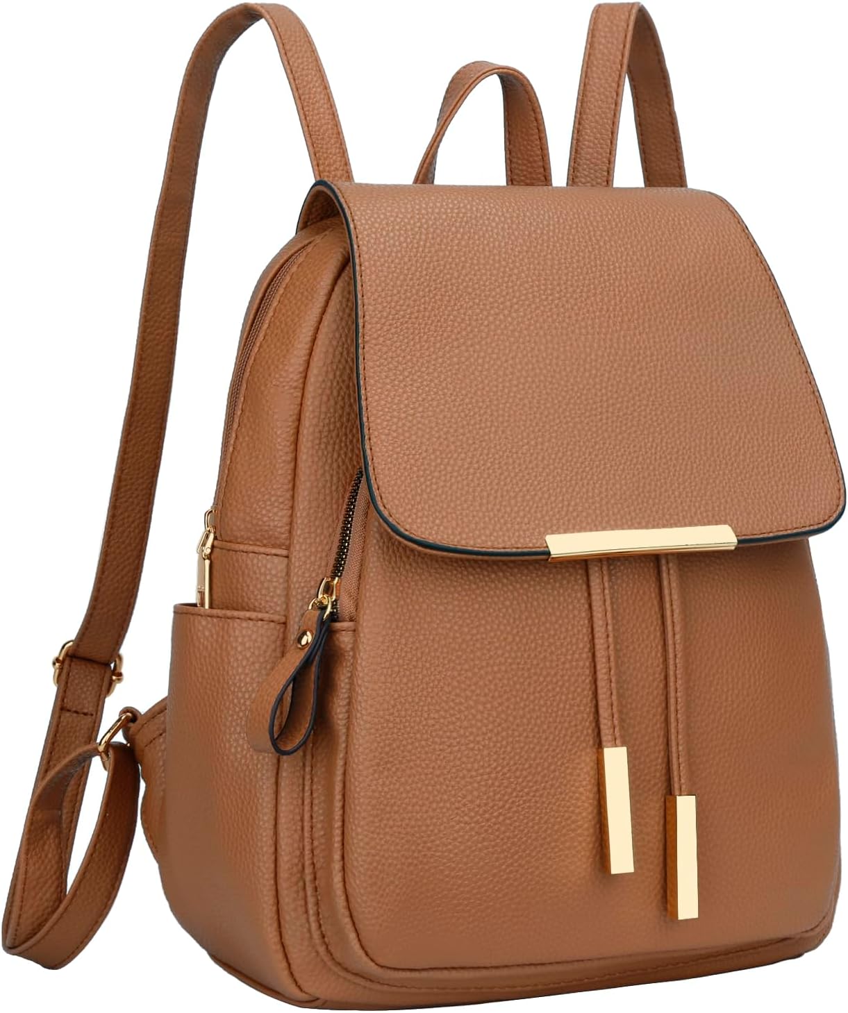 Quilted Leather Backpack Purse