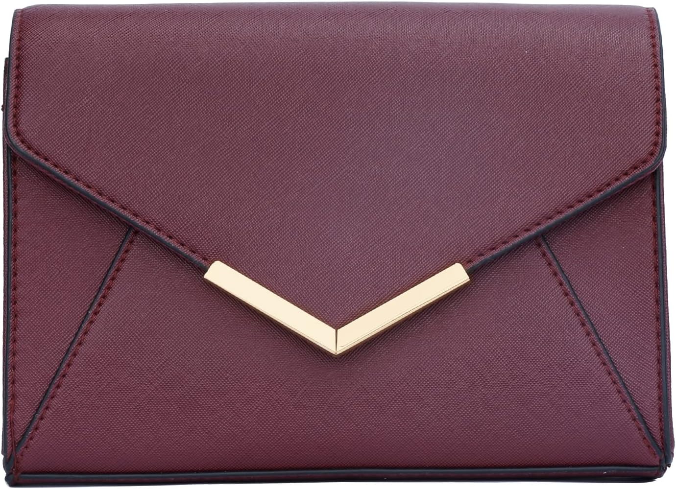 Faux Leather Envelope Clutch