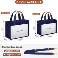 Large Canvas Tote Crossbody Bag