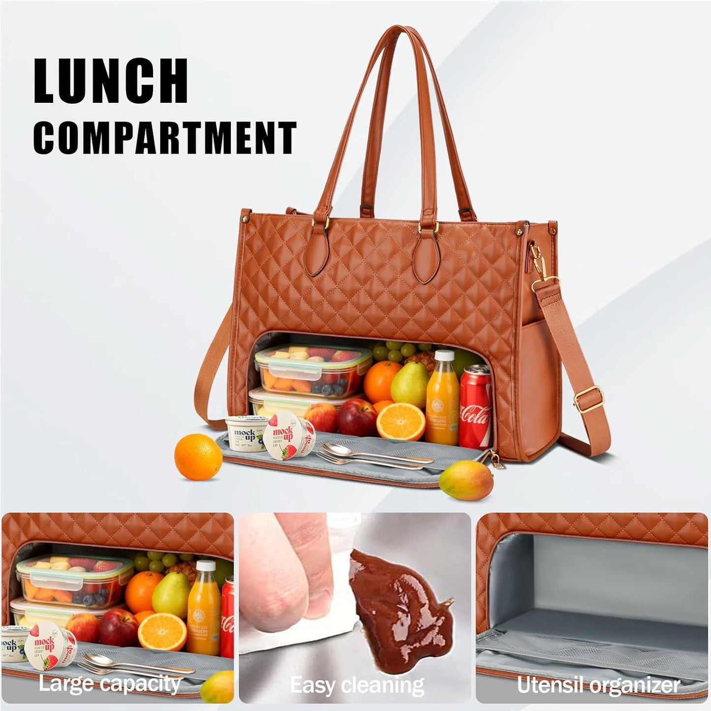 2-in-1 Laptop & Lunch Tote (Black)
