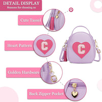 Girls Heart Crossbody Bag (Small)