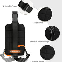 Quilted Puffer Sling Crossbody (Black)