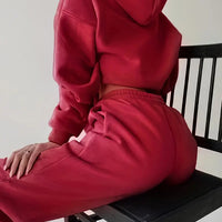 Women's Autumn/Winter New Solid Color Hoodie Set