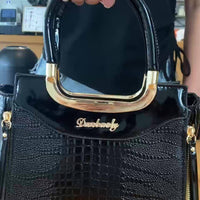 Small Alligator-Print Crossbody Bag